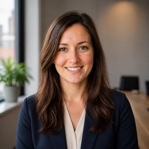 After — fictional Business Headshot result, same subject
