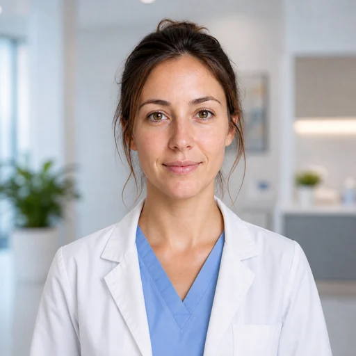 After — fictional Doctor Headshot result, same subject