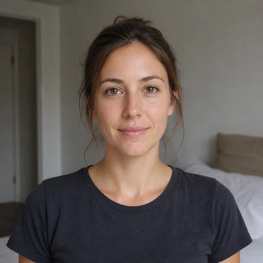 Before — fictional casual source photo for Doctor Headshot, same subject