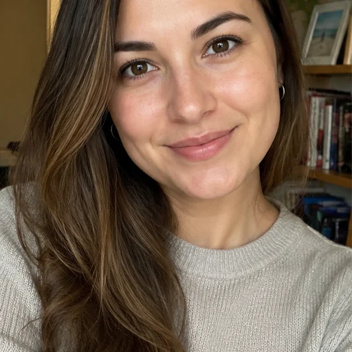 Before — fictional casual LinkedIn source photo, same subject