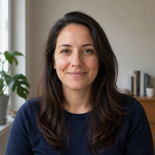Before — fictional casual source photo for Product Manager Headshot, same subject