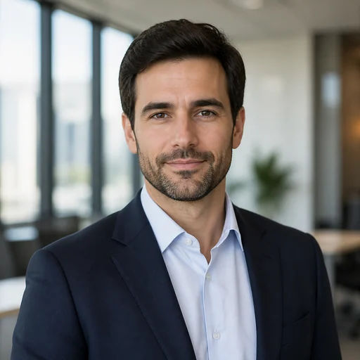 Fictional AI-generated male consultant headshot sample